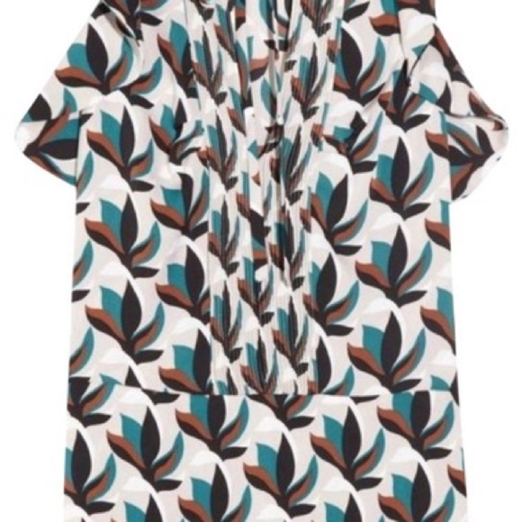 Diane Von Furstenderg DVF Silk Pattern Blouse (S) - Picture 6 of 6